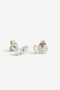 By Charlotte: By Charlotte Whispers Of Love Stud Earrings - Silver