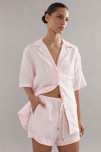 Caitlin Crisp Juno Short - Pink Linen