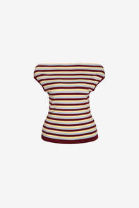 Ruby: Ruby Emma Knit Top - Burgundy Butter Blue