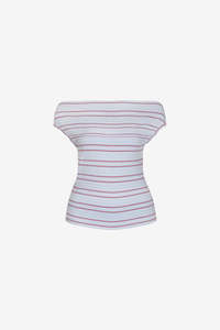 Ruby: Ruby Emma Knit Top - Baby Blue Red