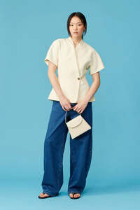 Ruby Coco Short Sleeve Blazer - Butter