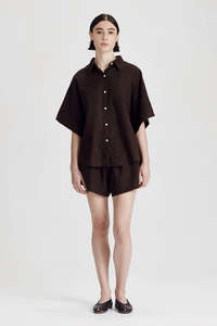 Commoners Boyfriend Shirt - Cocoa