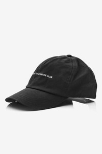 Hats: Stolen Girlfriends Club Text Logo Cap - Washed Black
