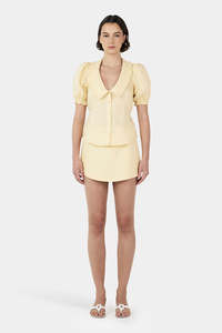 Ownley Izzy Linen Shirt - Lemon