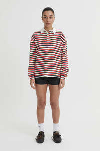Blanca: Blanca Ellie Polo Top - Red