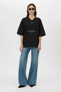 Camilla And Marc: Camilla and Marc Larissa Logo Tee - Black