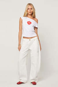 All Denim: A Brand 99 Barrel Jean - White Gold