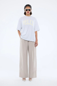Ena Pelly: Ena Pelly Collegiate Tee - White Marle