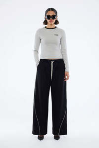 Ena Pelly Bowie Wide Leg Pant - Black