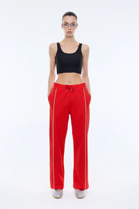 Ena Pelly Piper Stripe Pant - Flame Red