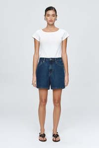 Marle Classic Jean Short - Classic Blue