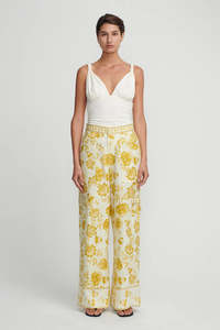 End Of Season Sale Pants: Hansen & Gretel Luna Wide Pant - Gold Nectar