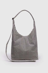 Baggu: Baggu Large Nylon Sling - Black White Gingham