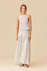 Ruby: Ruby Trulli Skirt - Hydrangea Tartan