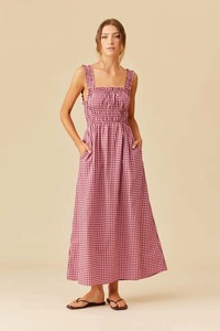 Ruby Trulli Dress - Pink Burgundy