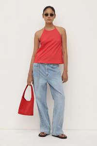 Womens Tops Shirts: Assembly Henny Top - Chilli