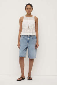 Womens Tops Shirts: Assembly Suzie Top - White