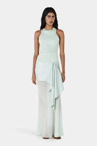 Womens Tops Shirts: Hansen & Gretel Val Topstitch Tank - Seaform