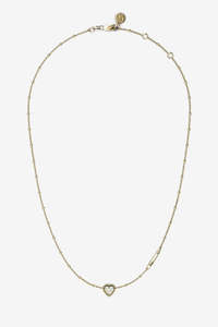 Necklaces: Stolen Girlfriends Club Dahlia's Heart Necklace - Gold