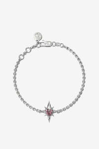 Bracelets: Stolen Girlfriends Club Gothic Star Bracelet - Silver