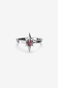 Stolen Girlfriends Club Gothic Star Ring - Silver