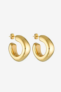 Earrings: Porter Jewellery Dina Hoops - Gold