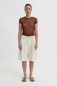 Blanca Riven Baby Tee - Brown