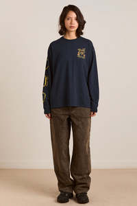 Damson Madder Rambler LS Tee - Navy