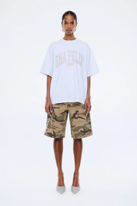 Ena Pelly Blue Collegiate Tee - White Marle