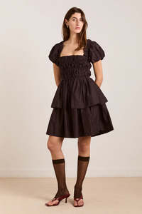 Damson Madder Lyza Mini Dress - Black