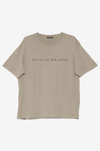 Beach Brains: Beach Brains Logo Tide Tee - Desert