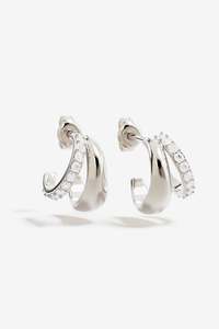 By Charlotte Eternally Yours Hoops - Silver