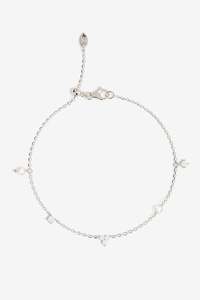 By Charlotte: By Charlotte Moonlit Bloom Pearl Bracelet - Silver