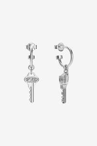 Stolen Girlfriends Club Master Key Anchor Earrings - Silver