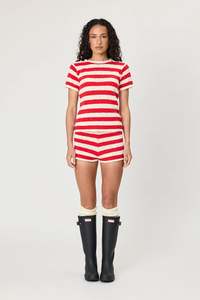 Remain: Remain Ivy Tee - Chilli Stripe
