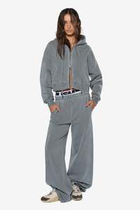 Womens Sweats Hoodies: Ksubi Sott Origin Hoodie - Nightowl Grey