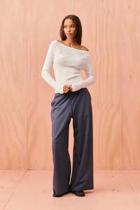 Ruby Andie Suit Pant - Denim Stripe