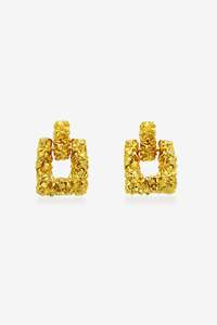 Earrings: Amber Sceats Boa Earrings - Gold