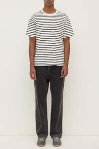 Sale: Assembly Mens Ronan Stripe Tee - Navy/White