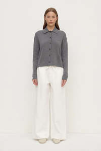 Womens Sale: Assembly Wool Cashmere Cardi - Grey