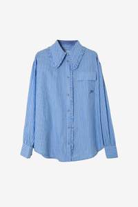 Womens Tops Shirts: Damson Madder Kendall Ruffle Shirt - Blue