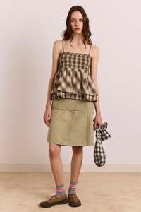 Womens Tops Shirts: Damson Madder Azalea Cami - Check