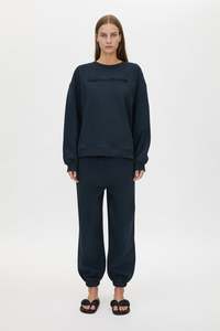 Womens Sweats Hoodies: Camilla & Marc Tia Flocking Crew - Ink