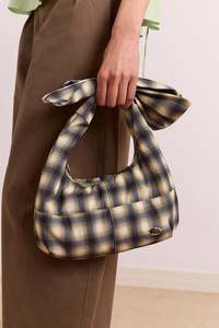 Damson Madder Roo Check Tie Bag - Cardamon Check