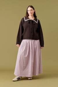 Ruby: Ruby Swann Sweater - Java Cream Stripe