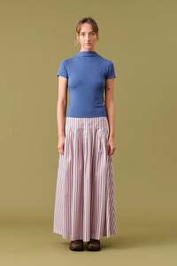 Ruby: Ruby Sandler Skirt - Pink Lady Stripe
