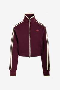 Womens Sweats Hoodies: Adidas Firebird Track Top - Maroon