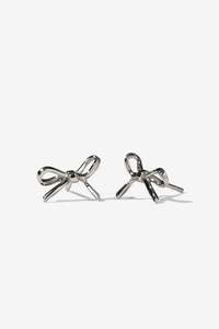 Meadowlark Bow Stud Small Earrings - Silver