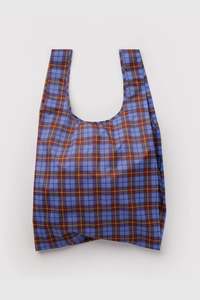 Womens Bags: Baggu Standard Bag - Blue Tartan