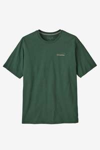Mens Tshirts: Patagonia Castling Logo Responsibili Tee - Canopy Green